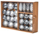 Holiday Xmas 23 Count Lux Shatterproof Ornament Set With Re-Usable Container