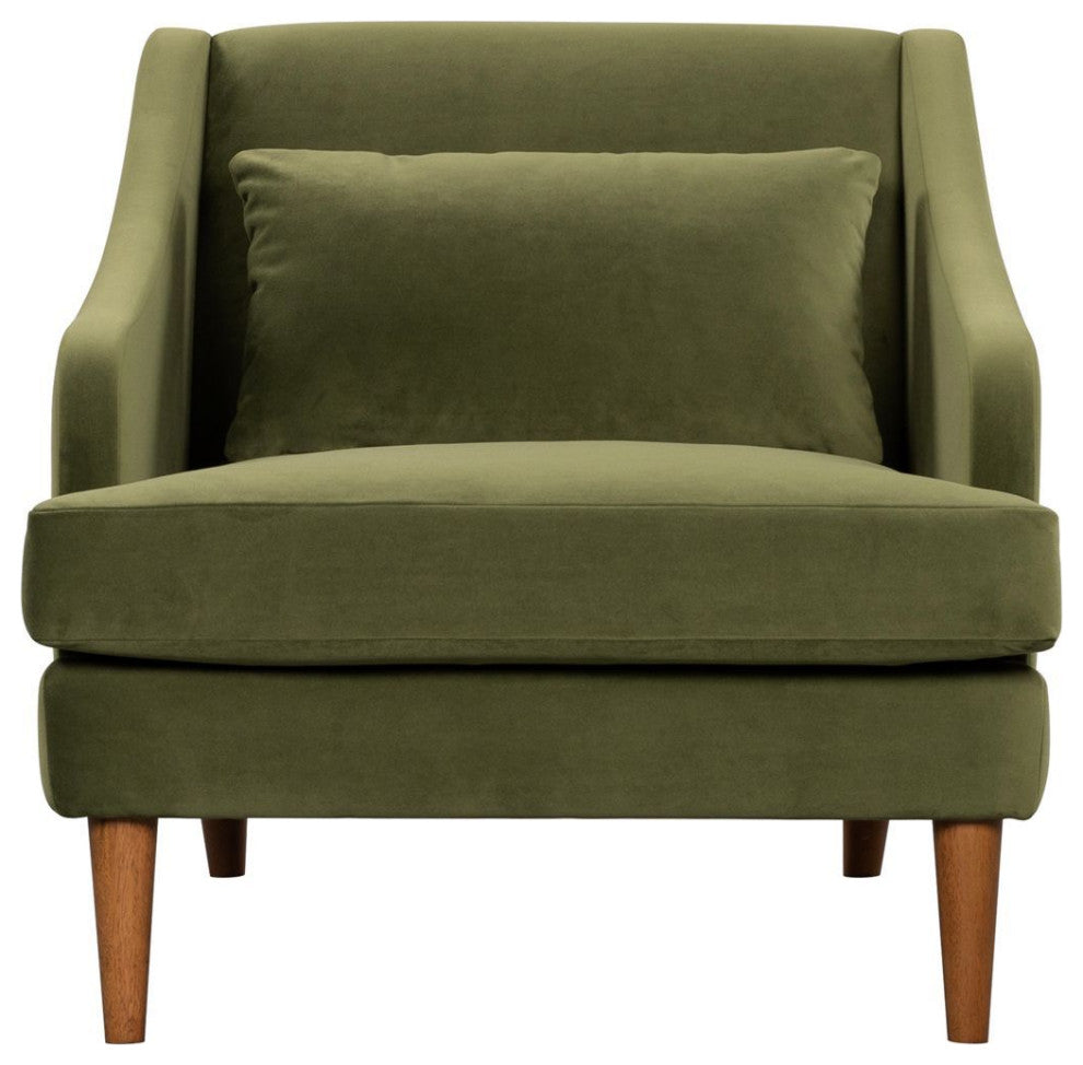 Missy Club Chair, Green Velvet