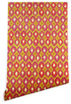 Deny Designs Sharon Turner Party Boardwalk Ikat Wallpaper, Orange, 2'x4'