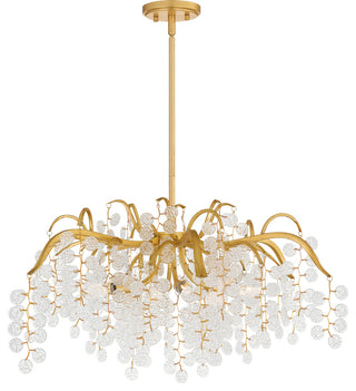 Quoizel MAP5028 Maple 6 Light 29"W Abstract Chandelier - Gold Leaf