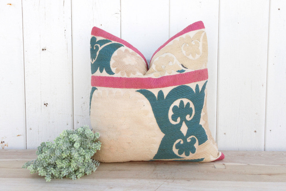 Orchid Vintage Suzani Pillow