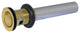 Kingston Brass Brass Push Pop-Up Drain With Overflow, Brushed Brass