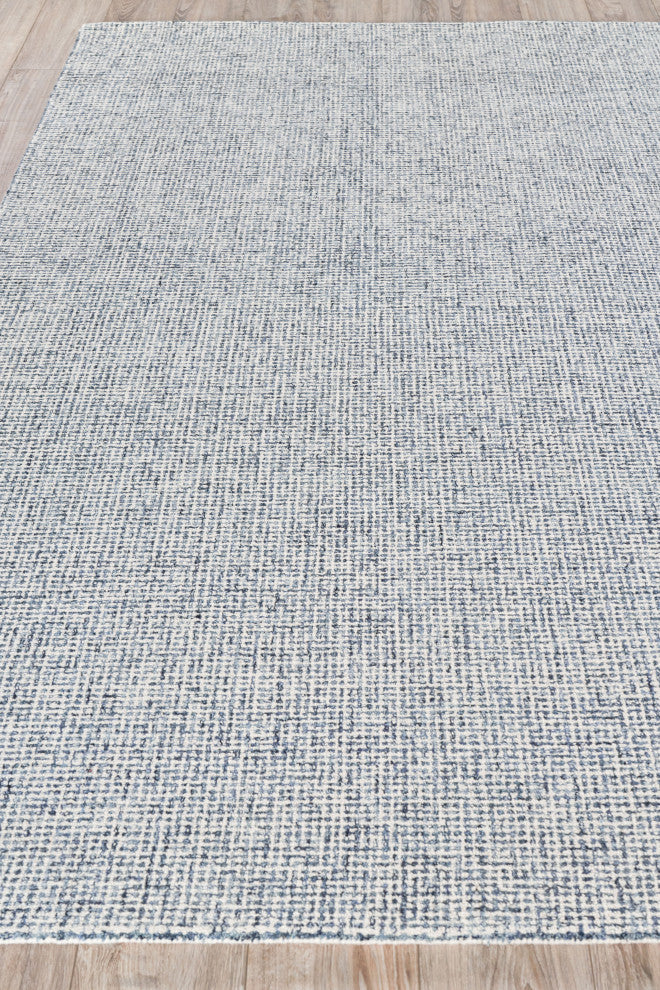 Caprice Handmade Hand-Tufted Wool Dark Blue/Ivory Area Rug, 10'x14'