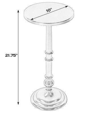 Garland 10" W Round All Metal Pedestal Base End Table
