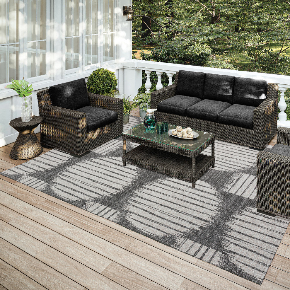 Indoor/Outdoor Sedona SN13 Midnight Machine Washable 3' x 5' Rug