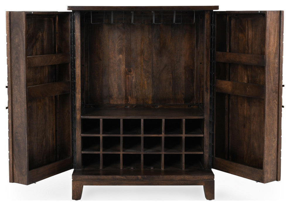 Vivienne Mango Wood Wine Cabinet by Kosas Home, Brown