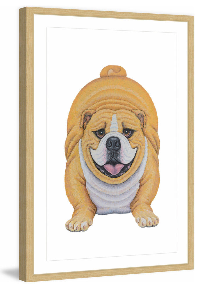 "English Bulldog" Framed Painting Print, 16"x24"