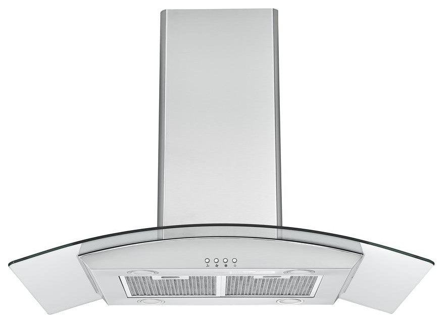 36" Island Glass Range Hood, Stainless Steel