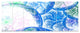 Blue White Dramatic Clouds, Abstract Canvas Wall Art, 83"x32", 7 Panels