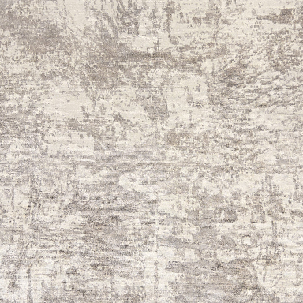 HomeRoots 5'x7' Beige Hand Loomed Abstract Paint Splatter Indoor Area Rug