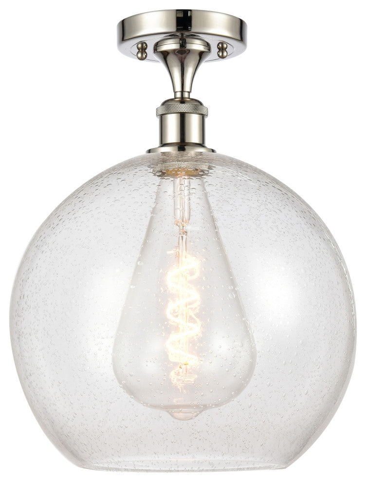 Innovations 516-1C-PN-G124-12-LED 1 Light Semi-Flush Mount, Polished Nickel