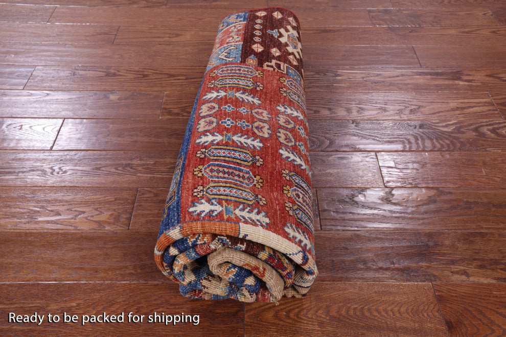 Handmade Super Kazak Wool Rug 5' 10" X 7' 9" Q10954