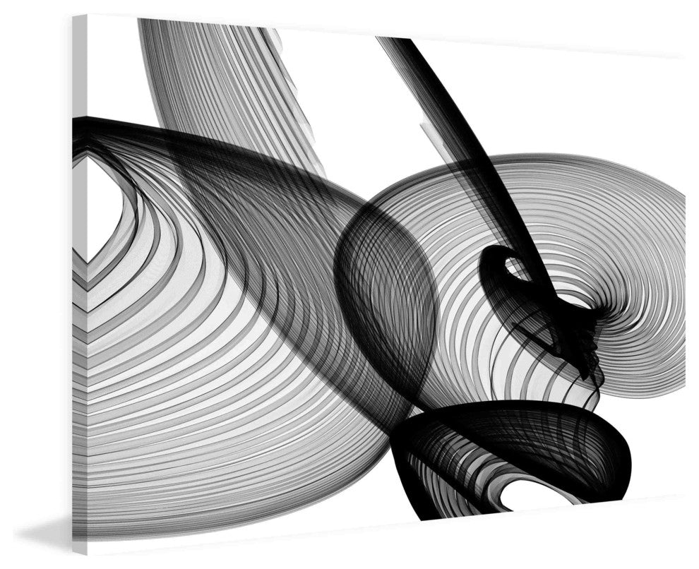"Abstract Black and White 22-14-14" Print on Canvas by Irena Orlov