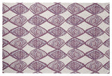 Cowry Check Rug, Purple, 3'x5'