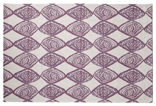Cowry Check Rug, Purple, 3'x5'