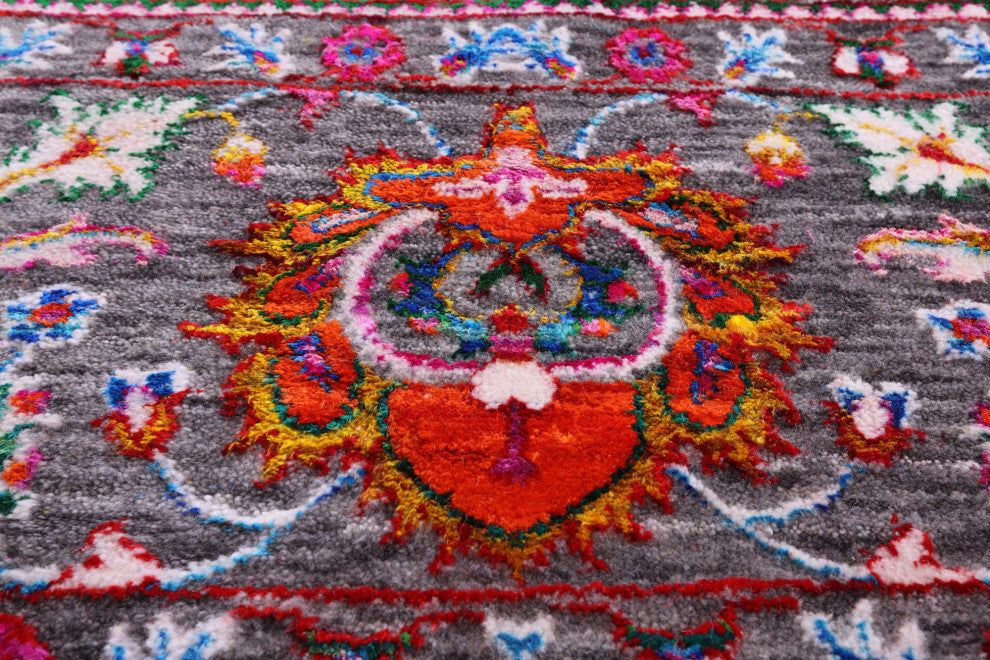 8' 0" X 10' 0" Persian Wool & Silk Hand Knotted Rug - Q14923