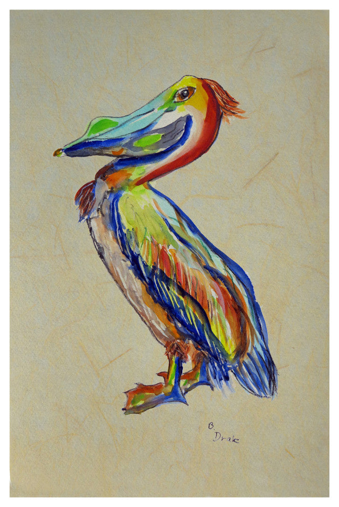 Betsy Drake Sylvester Pelican Vertical Beige Door Mat 30x50