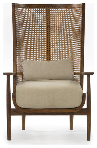 Wingman Cane Accent Chair
