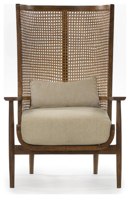 Wingman Cane Accent Chair