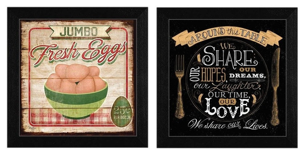 "Around the Table" Collection By Mollie B. and D. Strain, Black Frame