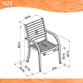 Amazonia Arizona 9-Piece Square Patio Dining Set | Eucalyptus Wood