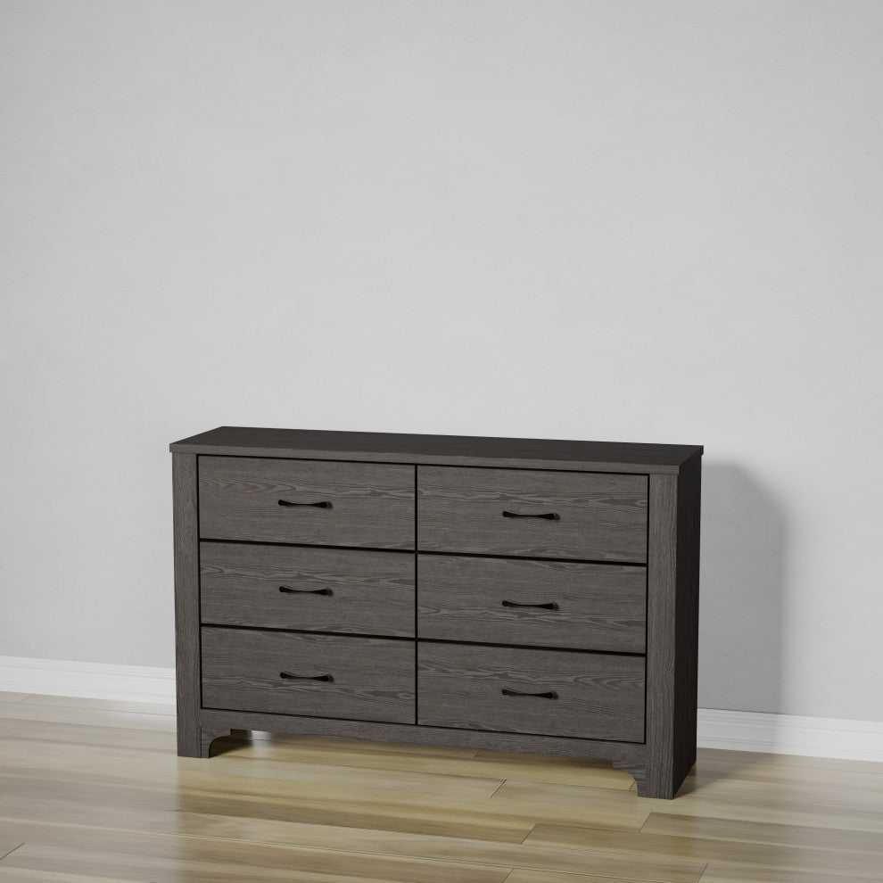 Carroll Stone Brown 6-Drawer Dresser