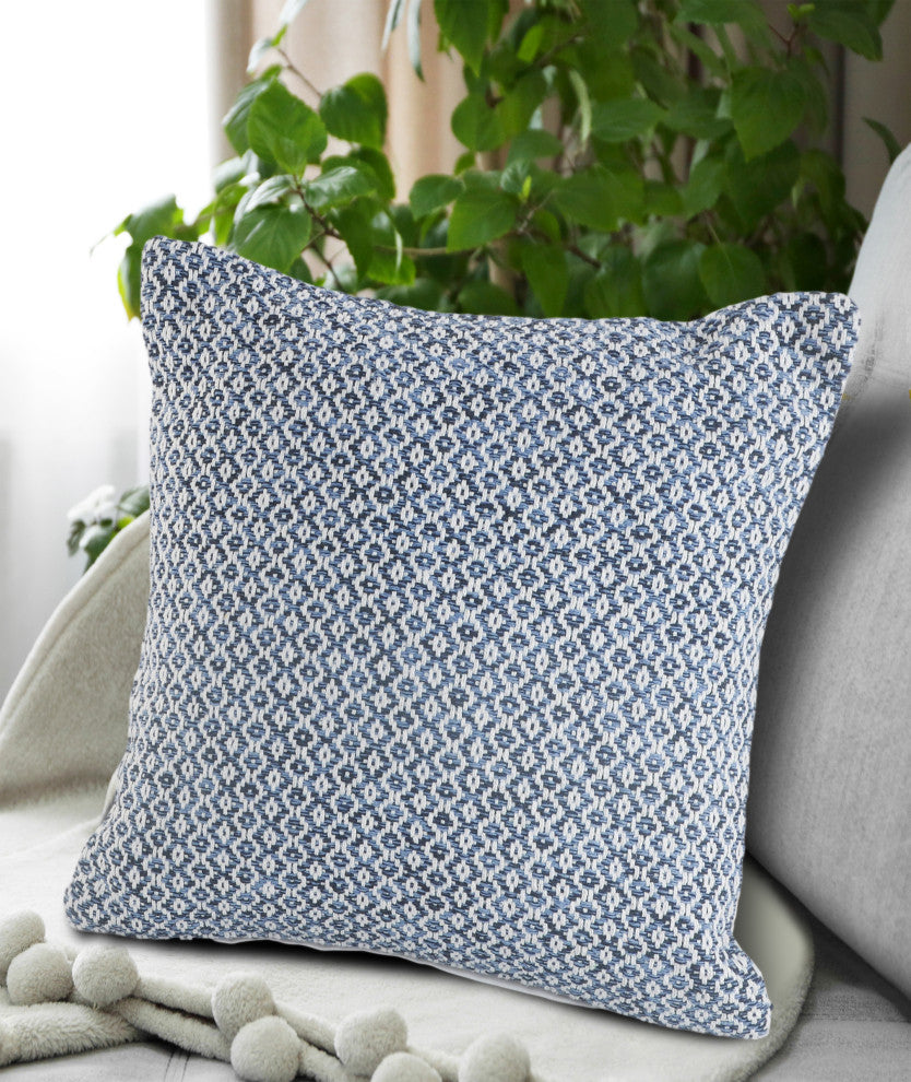 Blue Diamond Throw Pillow
