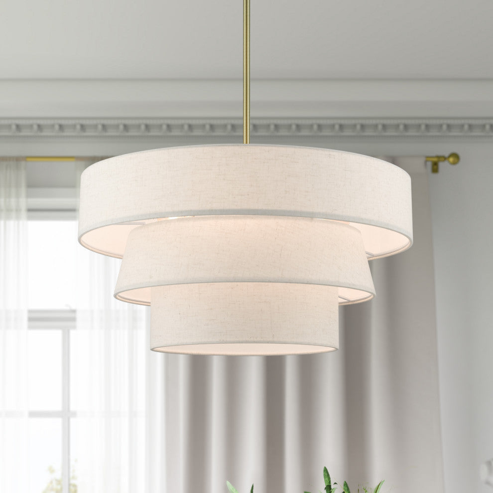 Chandler 4-Light Antique Brass Pendant Chandelier