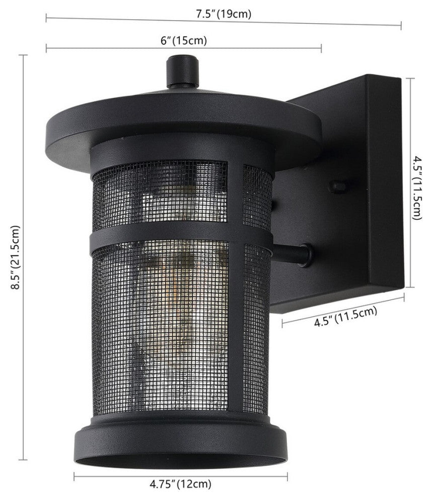 Safavieh Osprey Outdoor Wall Sconce Set of 2 Black