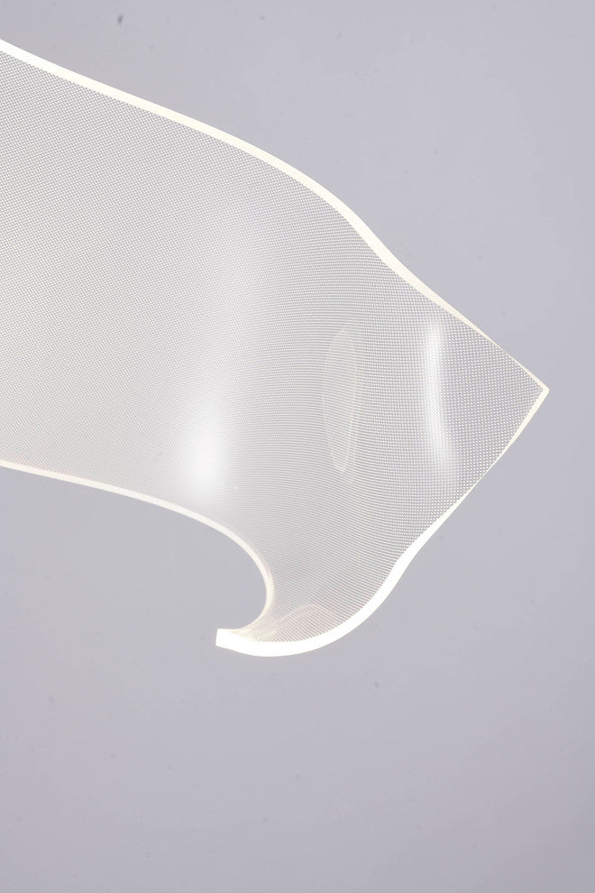 L10'' Acrylic Crumbled Sheet Pendant Light With Chrome Hardware