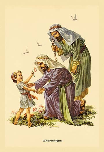 A Flower for Jesus - Gallery Wrapped Canvas Art 28" x 42"