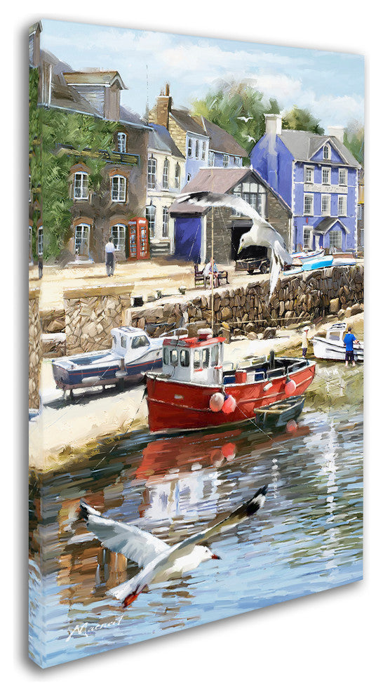 The Macneil Studio 'Coastal Town' Canvas Art, 19"x12"