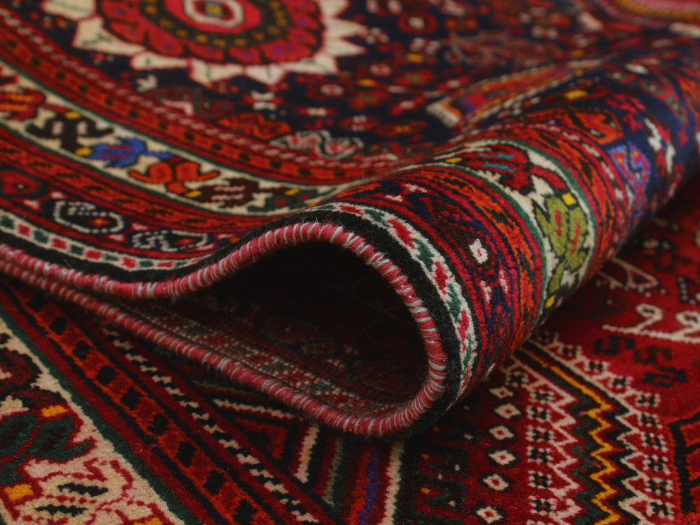 Fine Vintage Distressed Aiken Red Rug