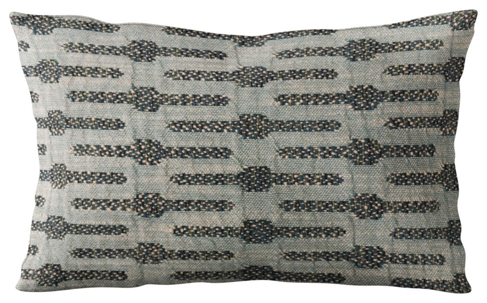 Plutus Blue Needles Stripe Luxury Throw Pillow, 20"x30"