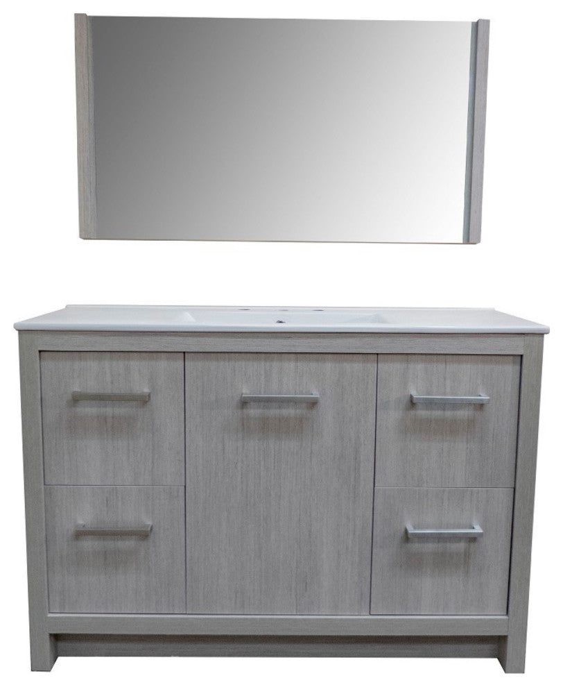 48" Single Sink Vanity With Gray Pine Finish