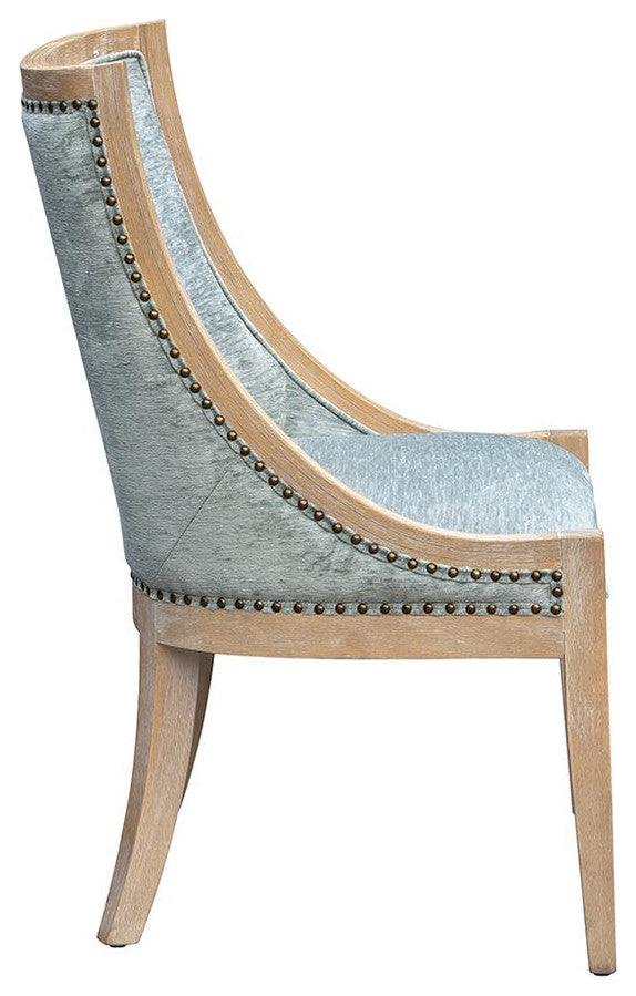 Upholstered Dining Chair with Nailhead Trim