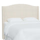 Camelback Wingback Headboard, Linen Talc, Full