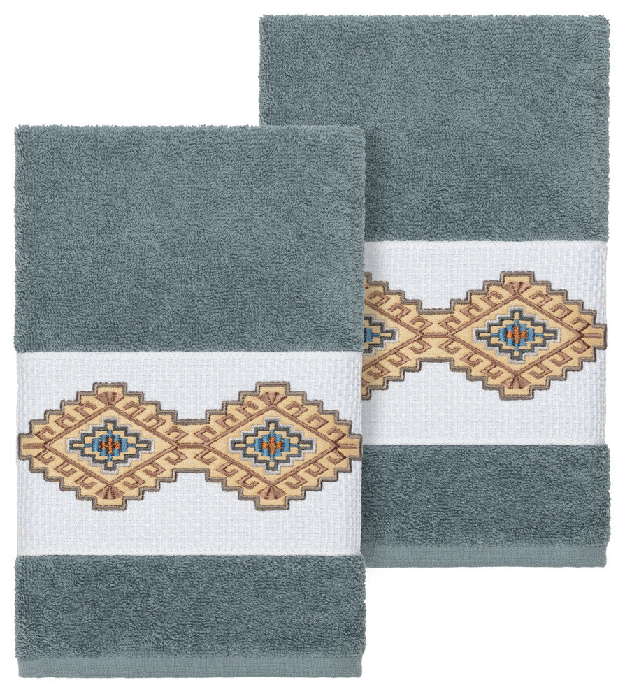 Gianna 2 Piece Embellished Hand Towel Set