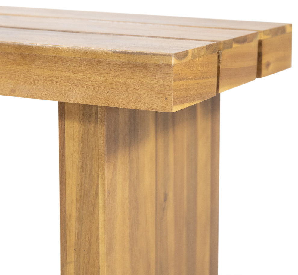 Bagwell Appling Outdoor Acacia Wood Bench, Natural
