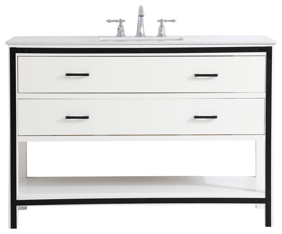 Elegant VF90448WH 48"Single Bathroom Vanity, White