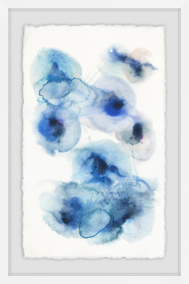 "Cosmic Indigo" Framed Painting Print, 24"x36"