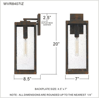 Quoizel WVR8407 Westover 20" Tall Outdoor Wall Sconce - Western Bronze