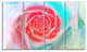 Mysterious Abstract Rose, Floral Canvas Art Print, 48"x28", 4 Panels