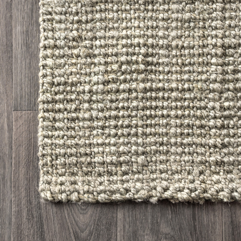 Pata Hand Woven Area Rug, Gray, 8 X 10