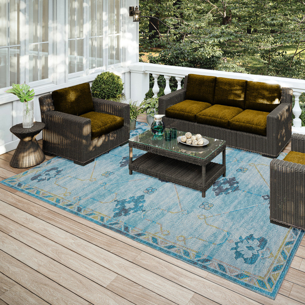Indoor/Outdoor Sedona SN16 Riverview Machine Washable 3' x 5' Rug