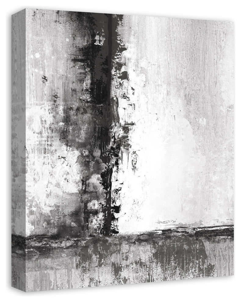Black and White Textured Print on Canvas