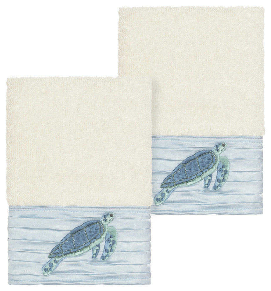 Mia 2 Piece Embellished Washcloth Set