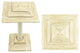 Rockwell Drapery Medallion Holdback, Gilded French White, Single