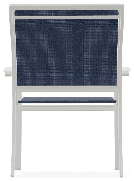 Bazza Sling Stackable Outdoor Dining Chair, Mavi/Snow