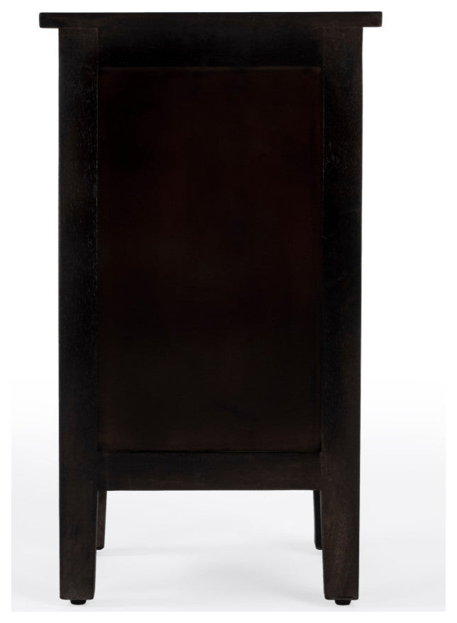 Switra 1-Door 1-Drawer End Table, Dark Brown